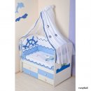 Комплект постельного белья в детскую кроватку Сдобина артикул 82 Морячок
