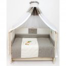 Комплект постельного белья в детскую кроватку из льна Bombus Зайка